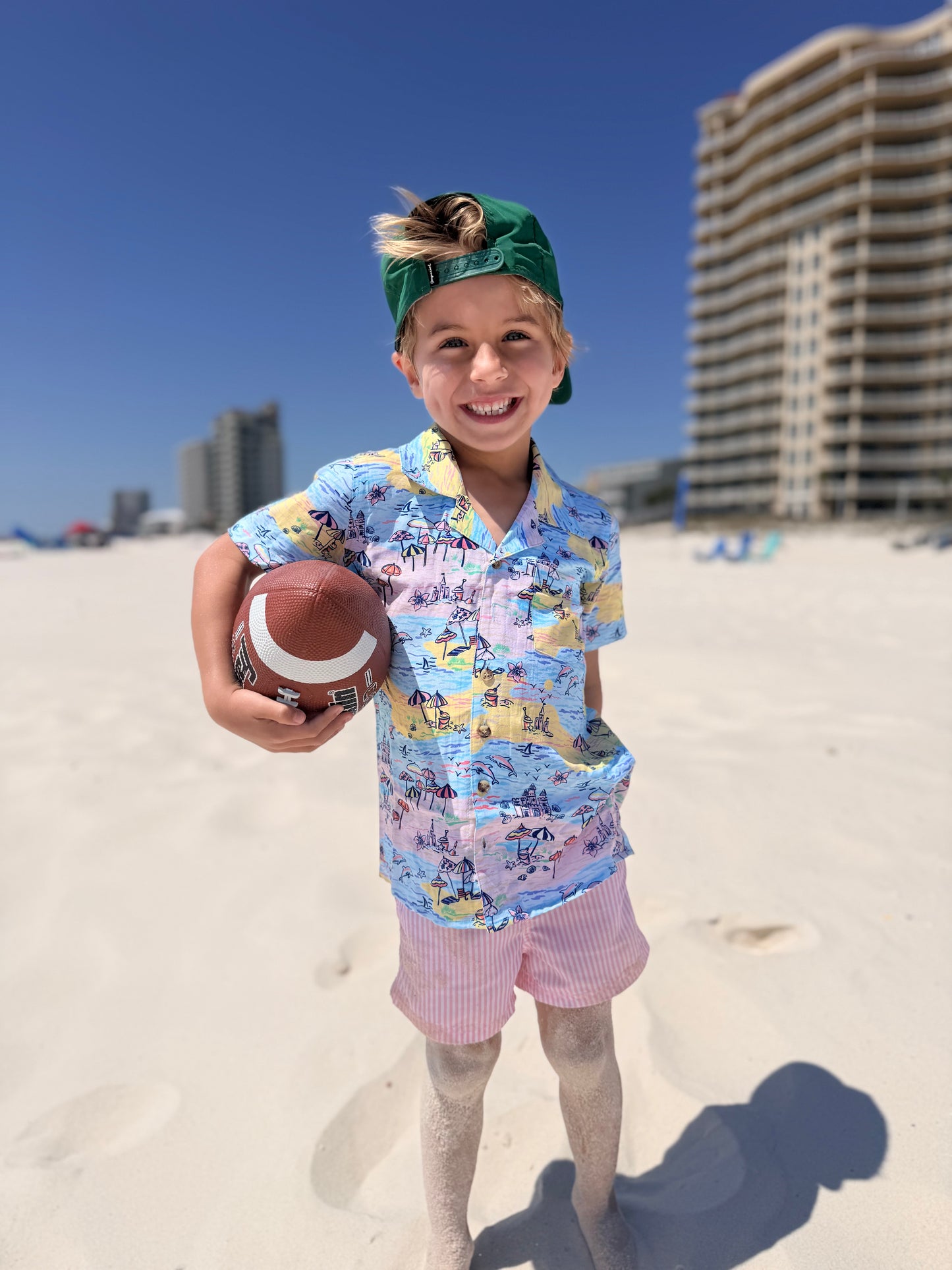 Rufflebutts Boys Beach Day Short Sleeve Shirt