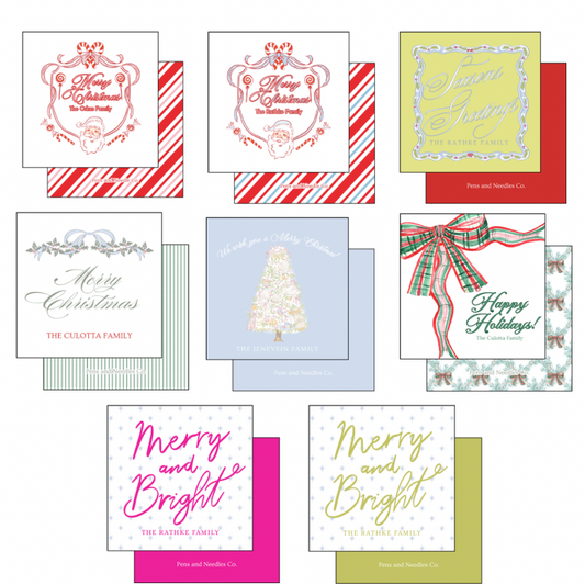 Personalized Holiday Enclosure Cards ￼