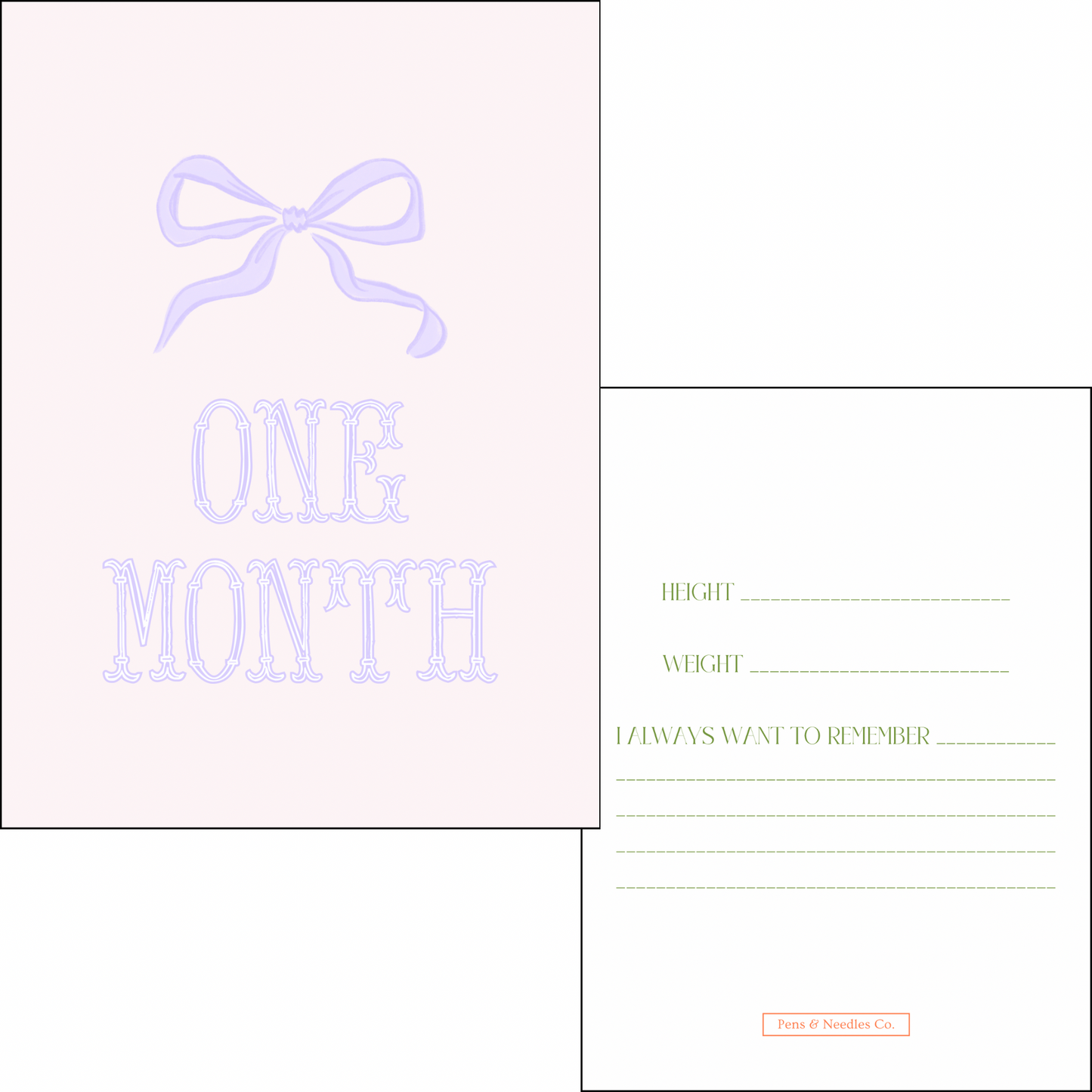 Monthly Milestone Cards