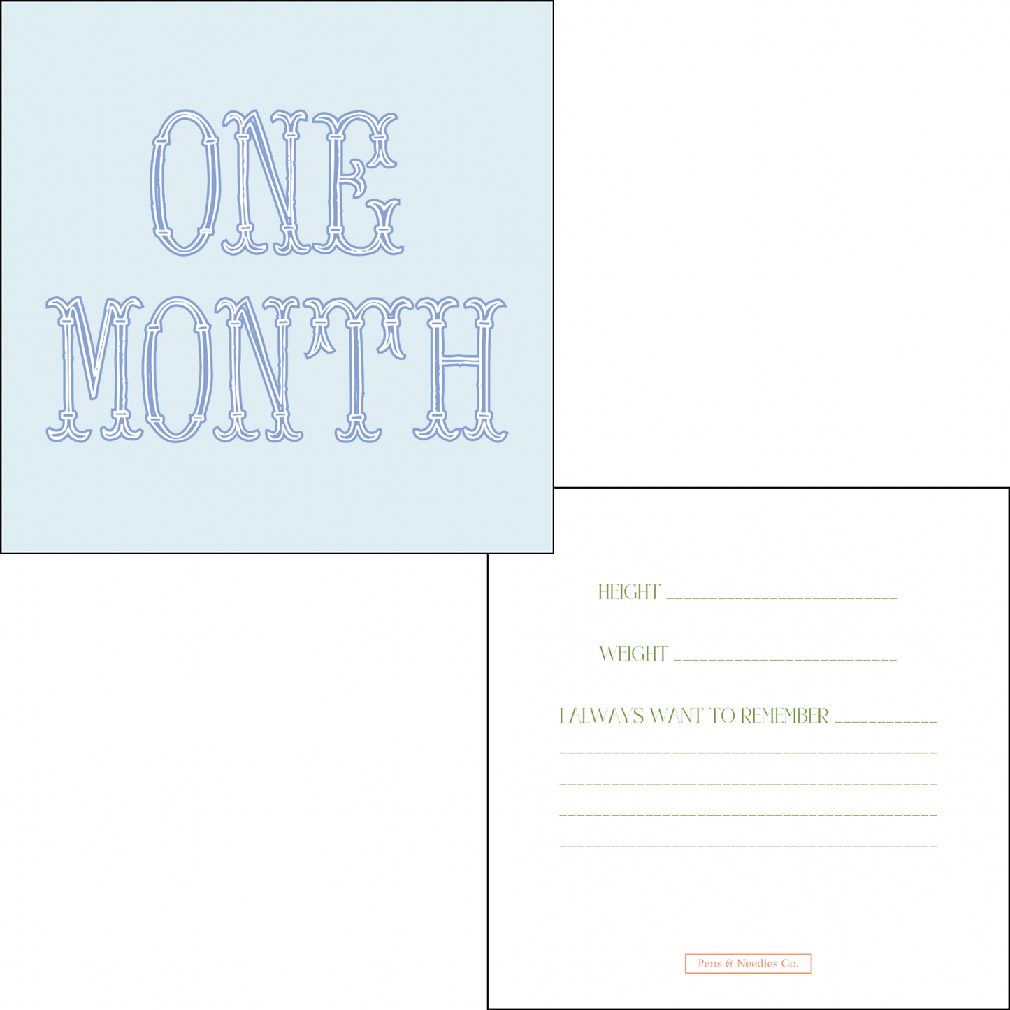 Monthly Milestone Cards