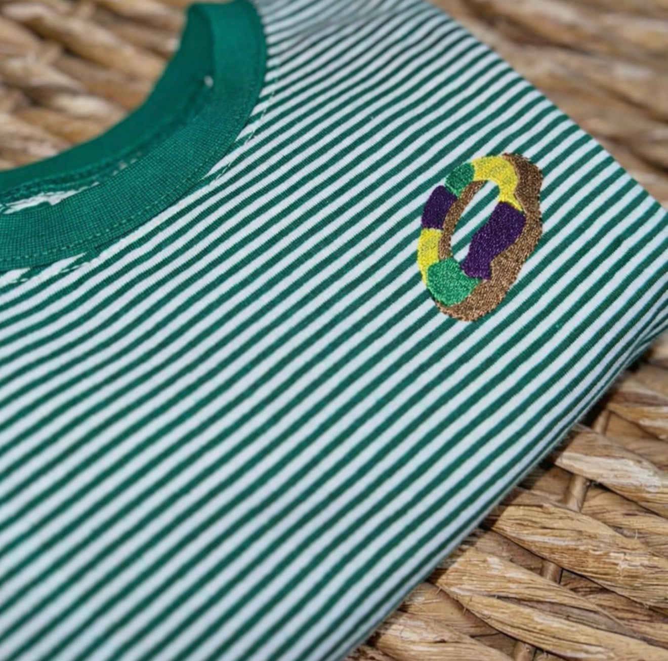Mardi Gras Stripes Sale: King Cake Tee
