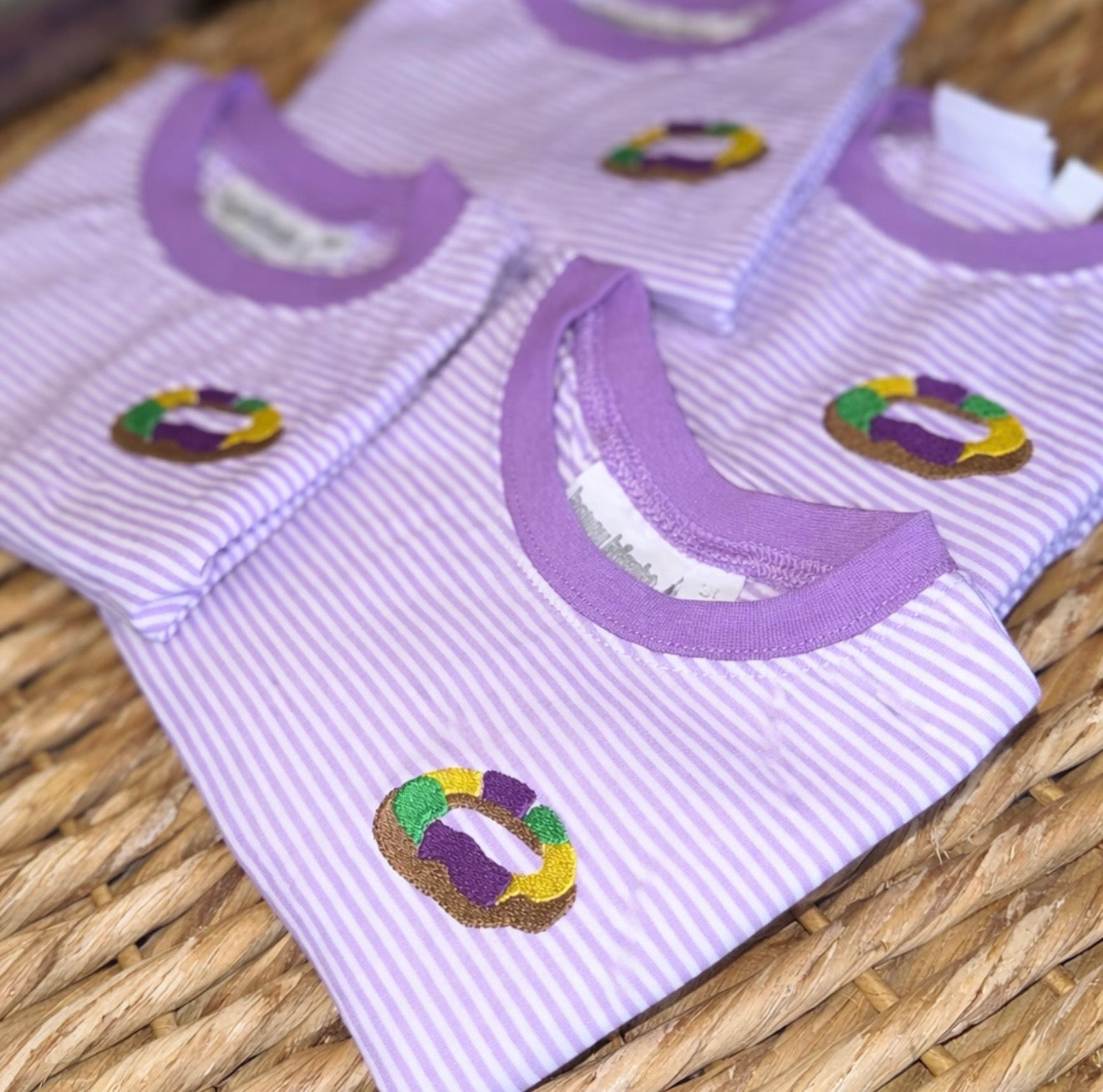 Mardi Gras Stripes Sale: King Cake Tee