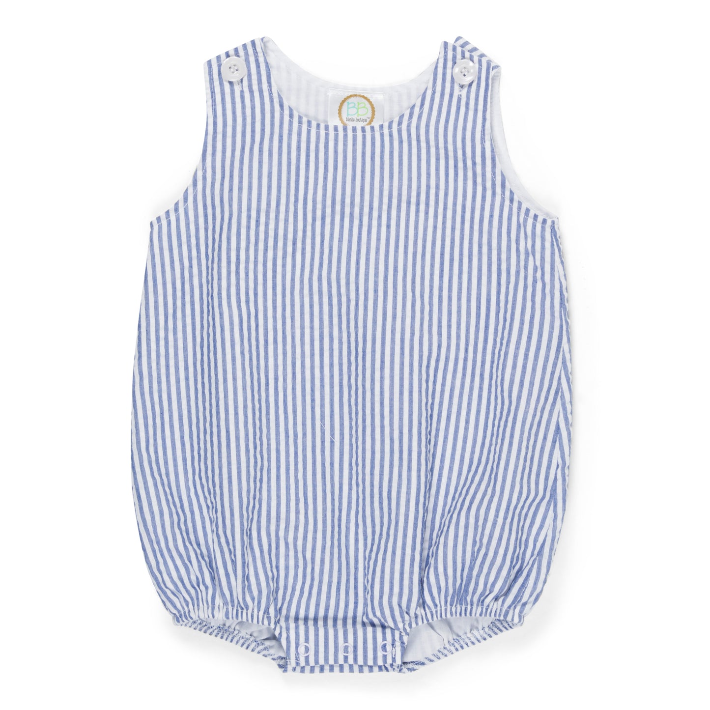 Button Strap Seersucker Bubble