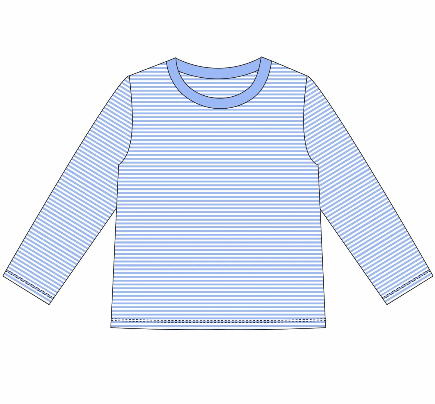 Striped Crewneck Long Sleeve Tee