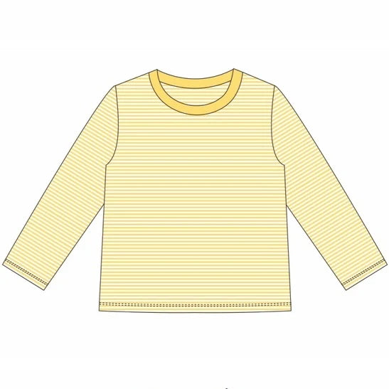 Striped Crewneck Long Sleeve Tee