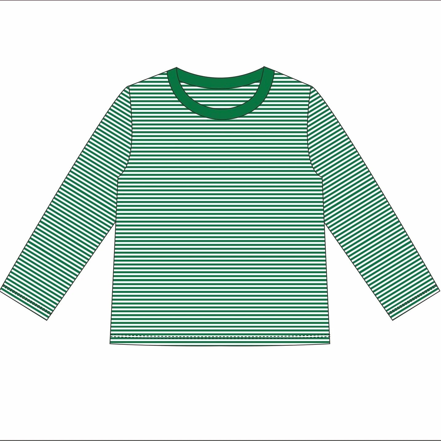Striped Crewneck Long Sleeve Tee