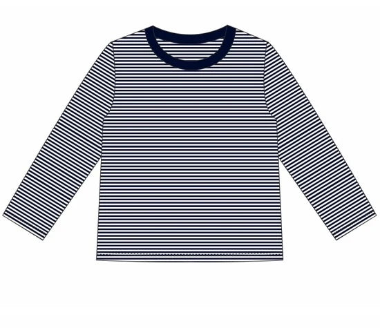 Striped Crewneck Long Sleeve Tee