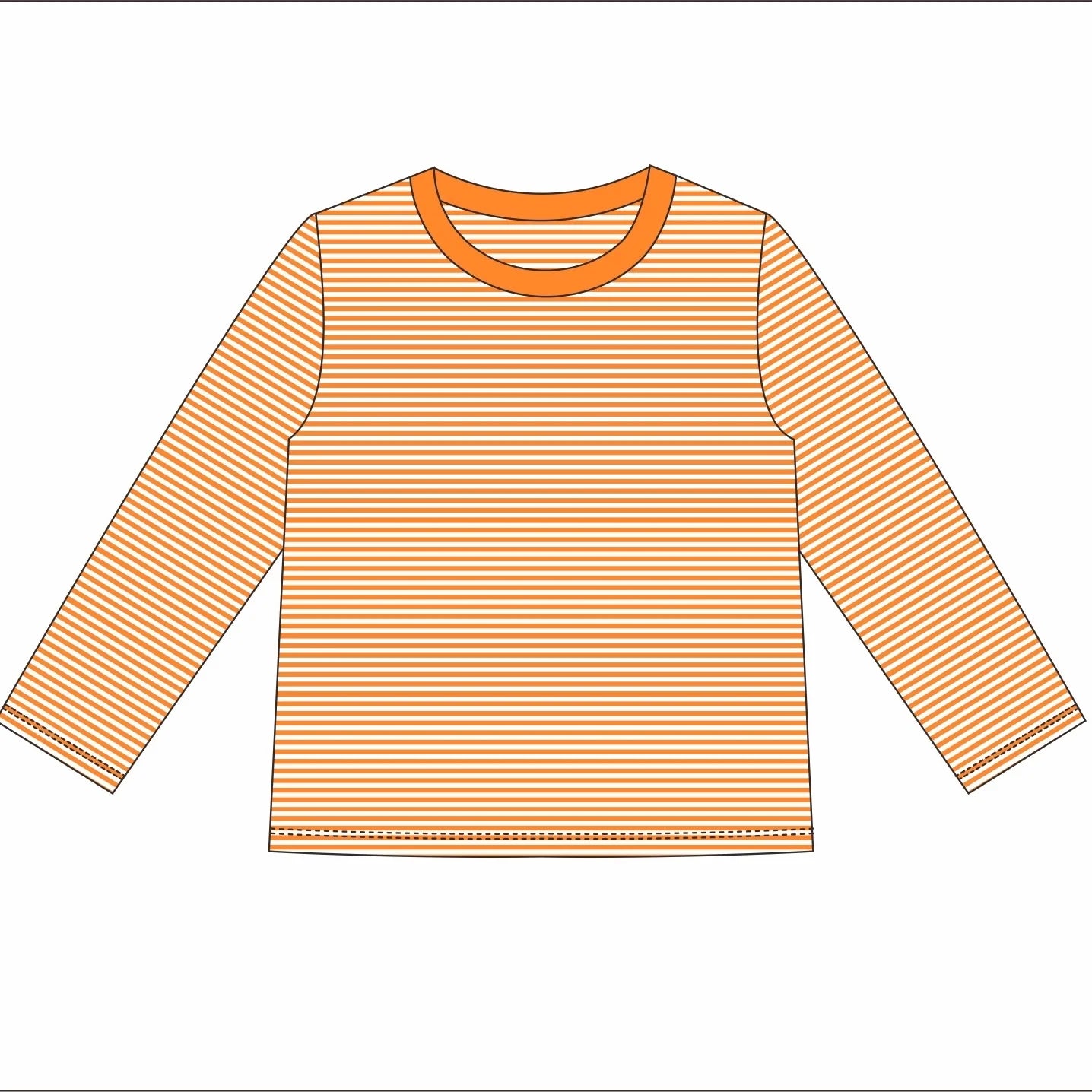 Striped Crewneck Long Sleeve Tee