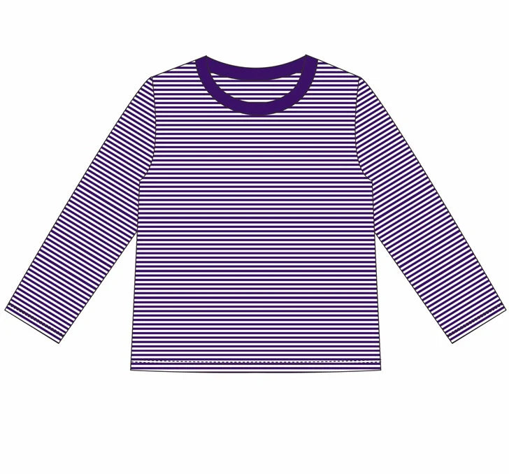 Striped Crewneck Long Sleeve Tee