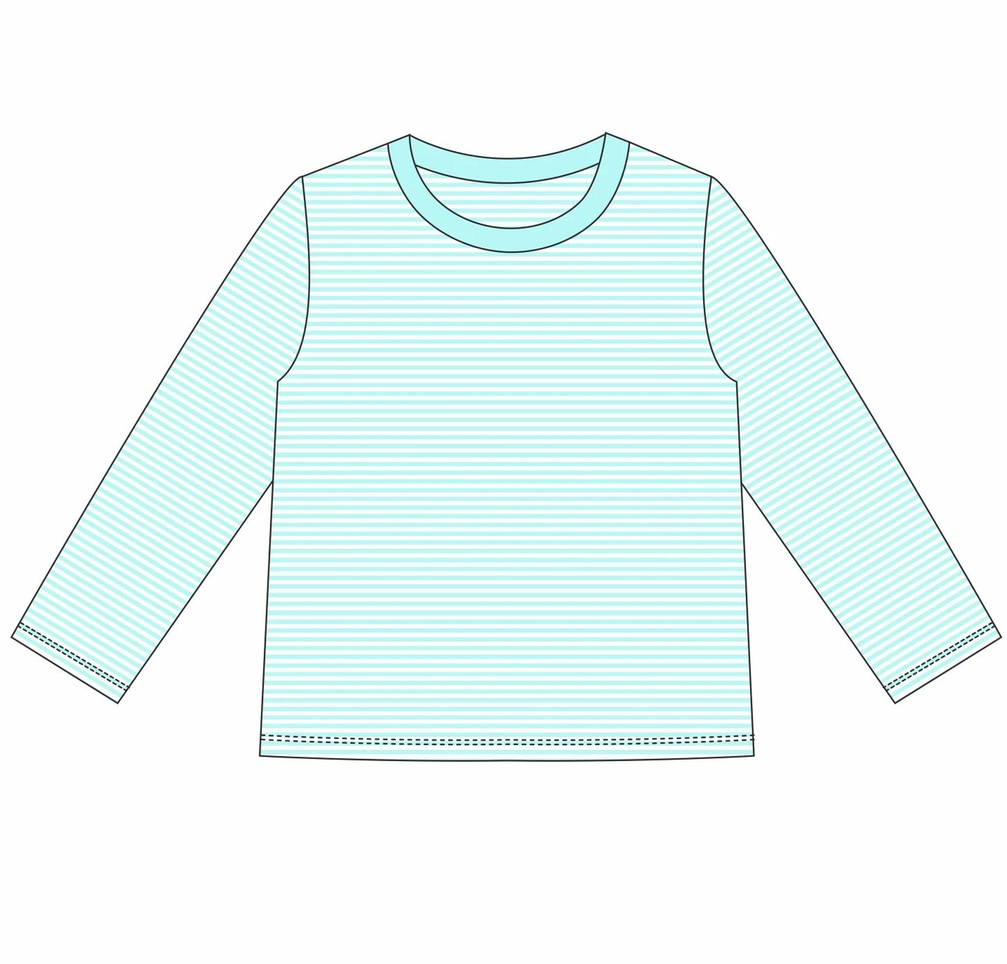 Striped Crewneck Long Sleeve Tee