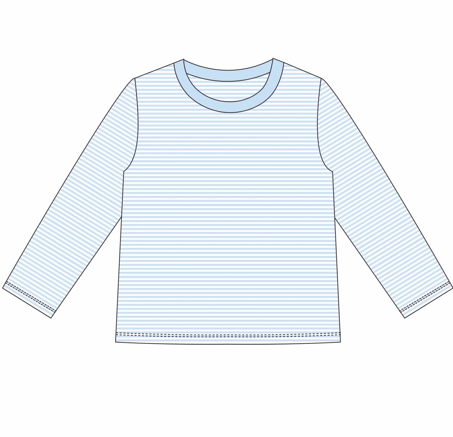 Striped Crewneck Long Sleeve Tee