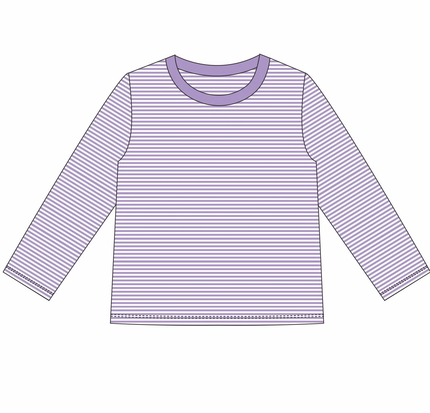 Striped Crewneck Long Sleeve Tee