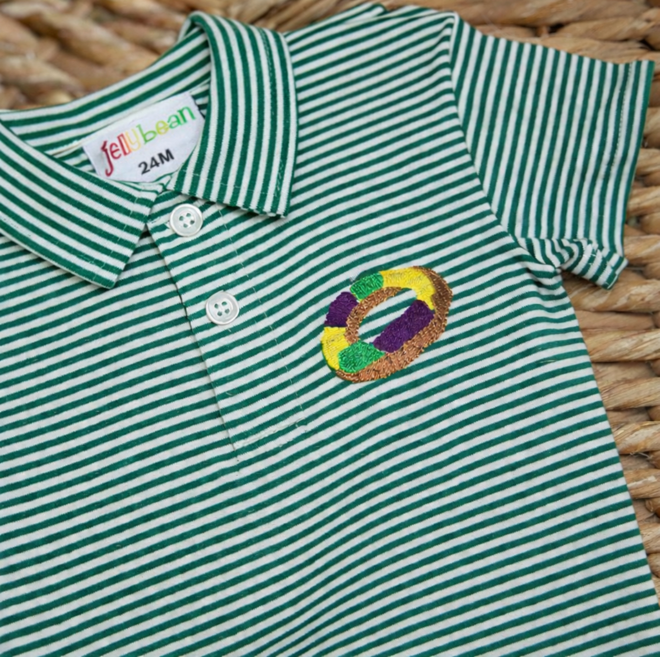 Mardi Gras Stripes Sale: King Cake Polo