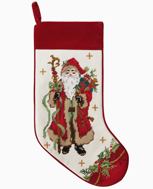 Santa W/Staff Stocking