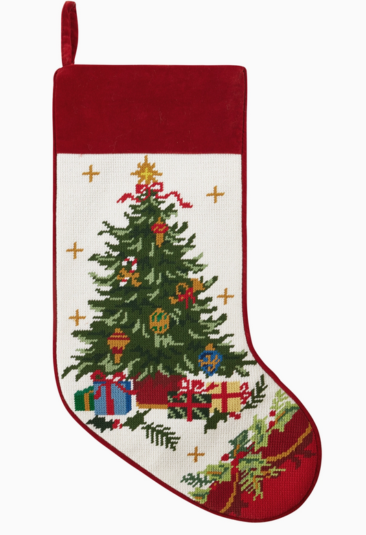 Trees with Presents Stocking