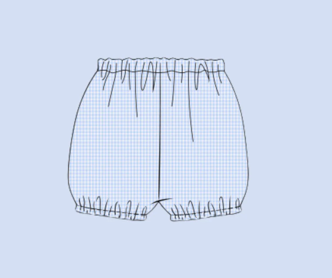 PRESALE: Baby Blue Gingham Boys Bubble Shorties